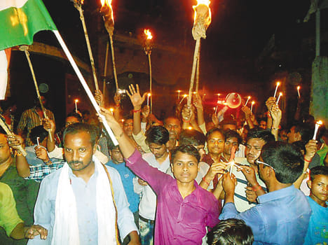 The tribute to the martyrs of the terror attack