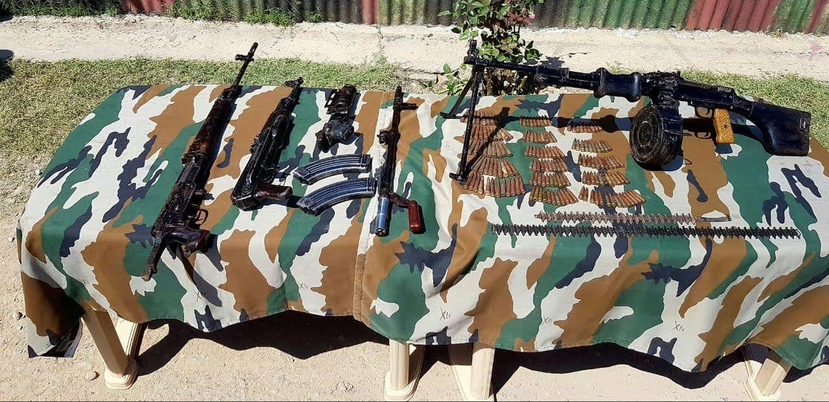 ARMY DESTROYED TERRORIST CAMP IN TRAL RECOVERS AMMUNATION