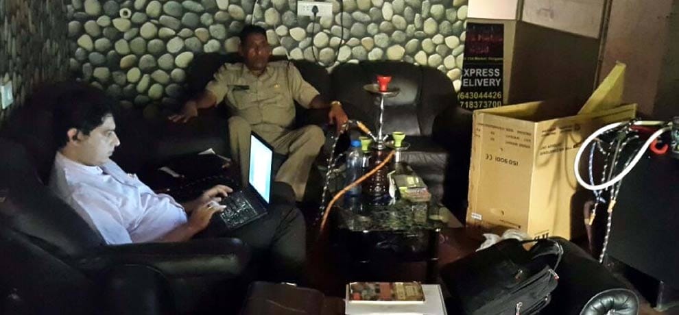  hukka bar seized in gurgaon with foreign made nicotin