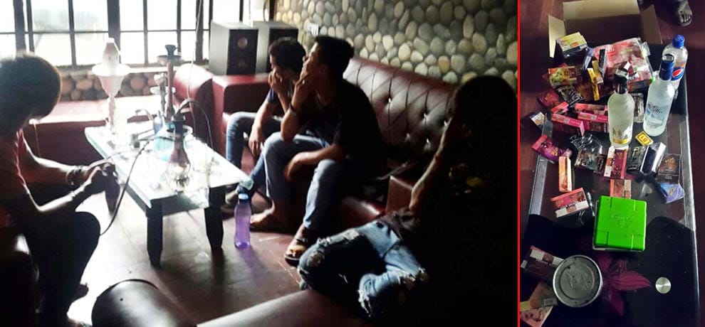  hukka bar seized in gurgaon with foreign made nicotin