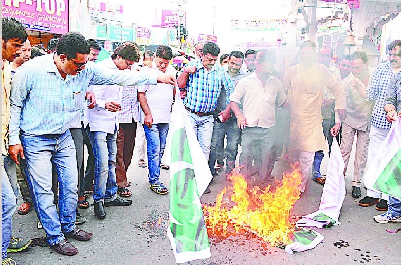 Pakistan flag blew in Muzaffarnagar