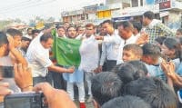 people angry, burnt pakistan dummy, demanding governtment take action, kaithal 