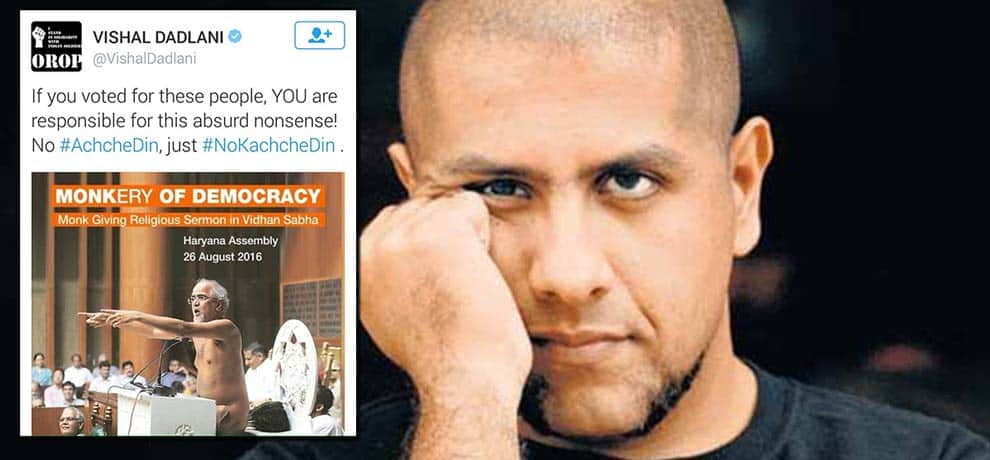 Vishal Dadlani fined 10 Lakhs for tweets against monk