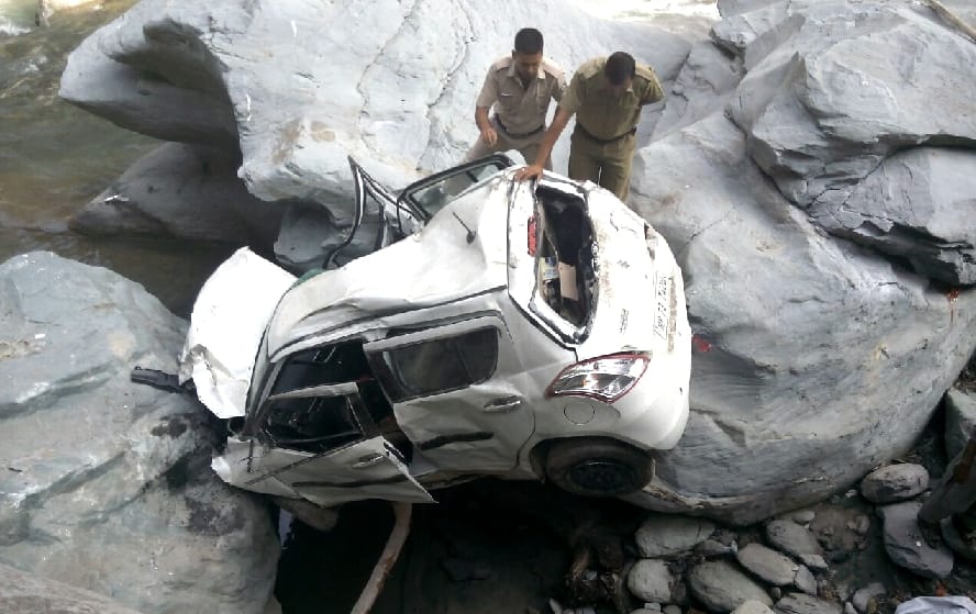 Panchayat Pradhan killed in Car Accident at Chamba.