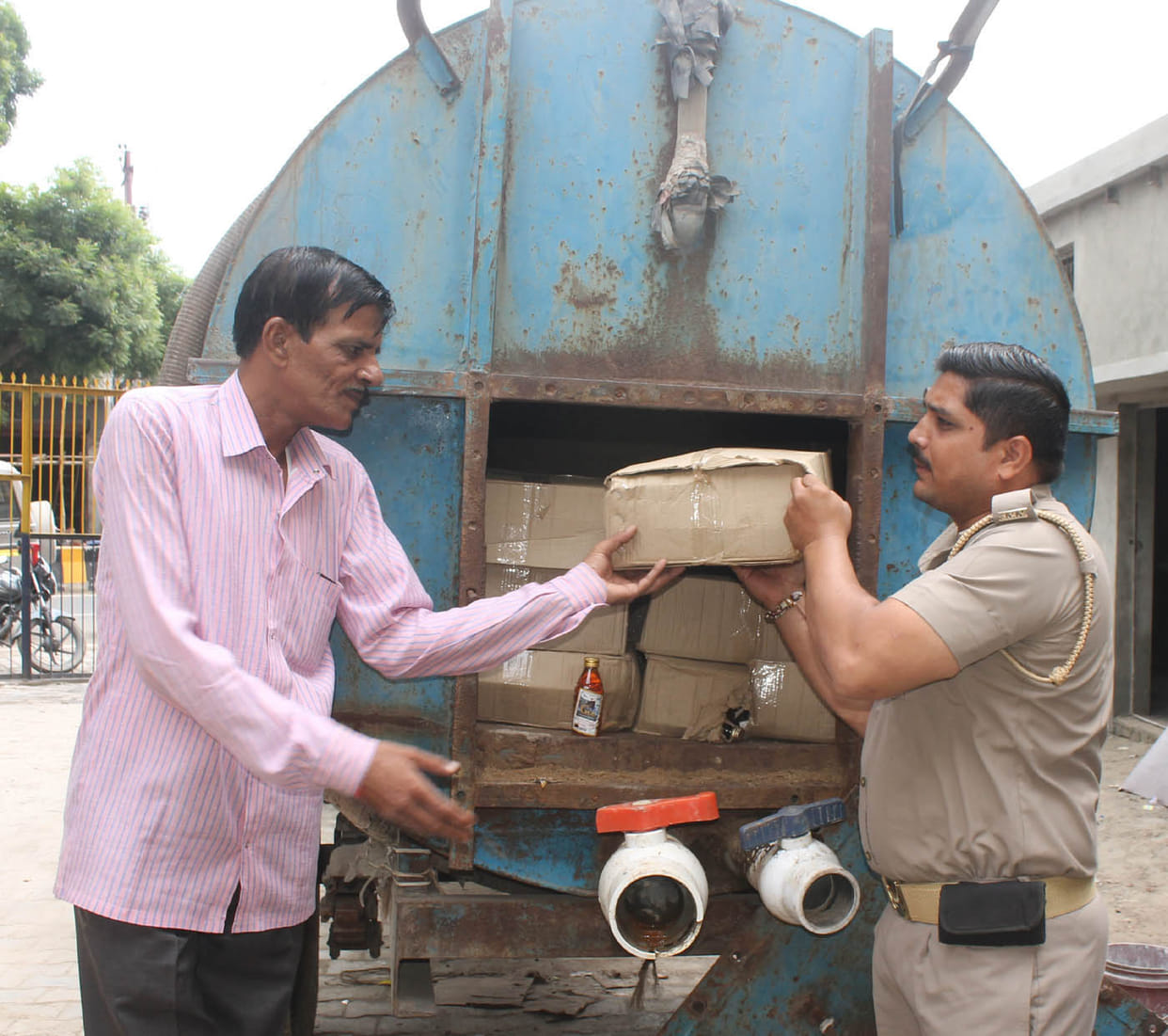 Septic tank cleaners found 250 cases of wine