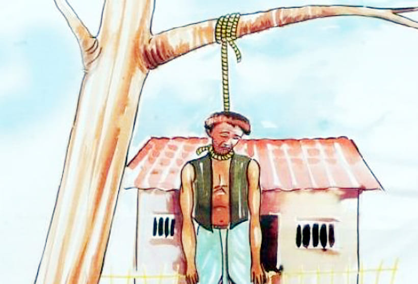 Another death caused debt-ridden farmers government made tall claims stale
