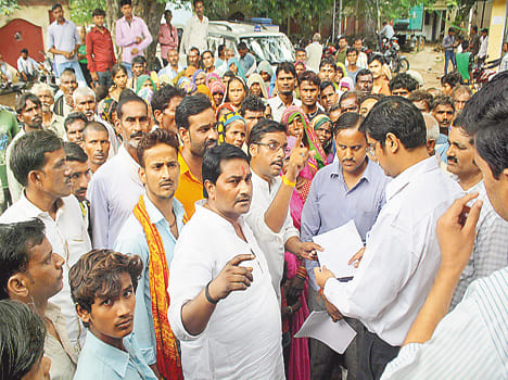 BJP leaders in lobbying the villagers clashed with ADM