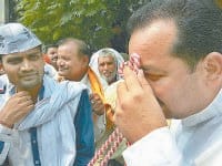 aap workers, cow, MLA guhla house, kaithal