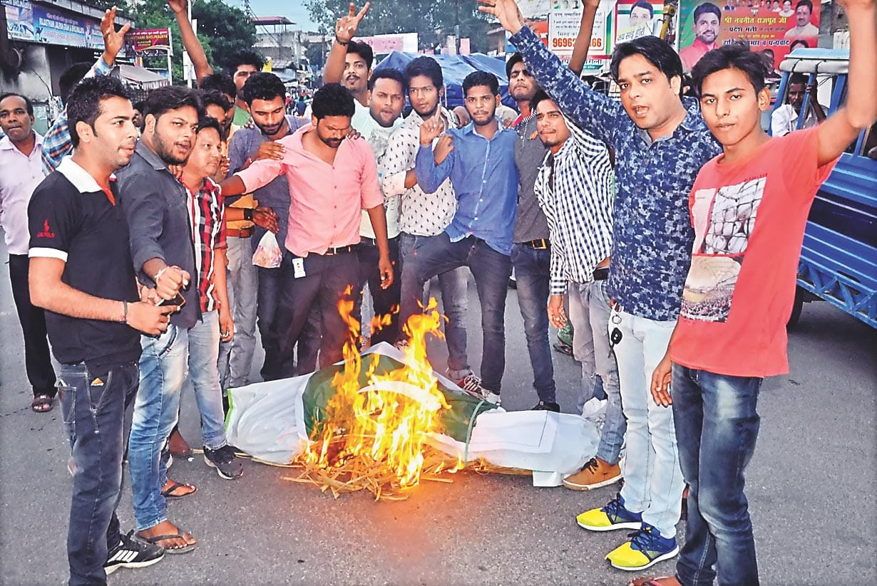 Only BJP blew effigy of Pakistan