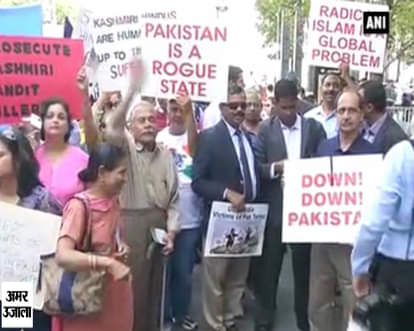 Overseas friends of BJP, Sindhi groups protest against Pakistan outside UN General Assembly session