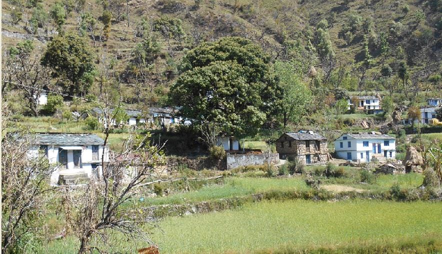 165 families have left the village features tight