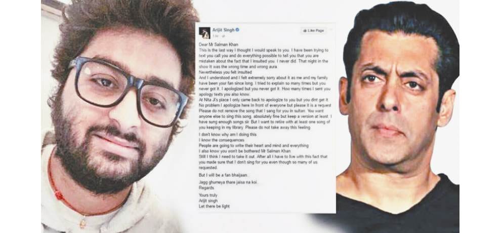 playback singer arijit singh compose a song for salman khan movie tubelight