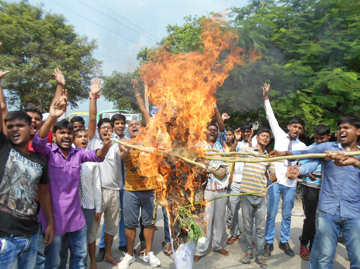 Attack protest