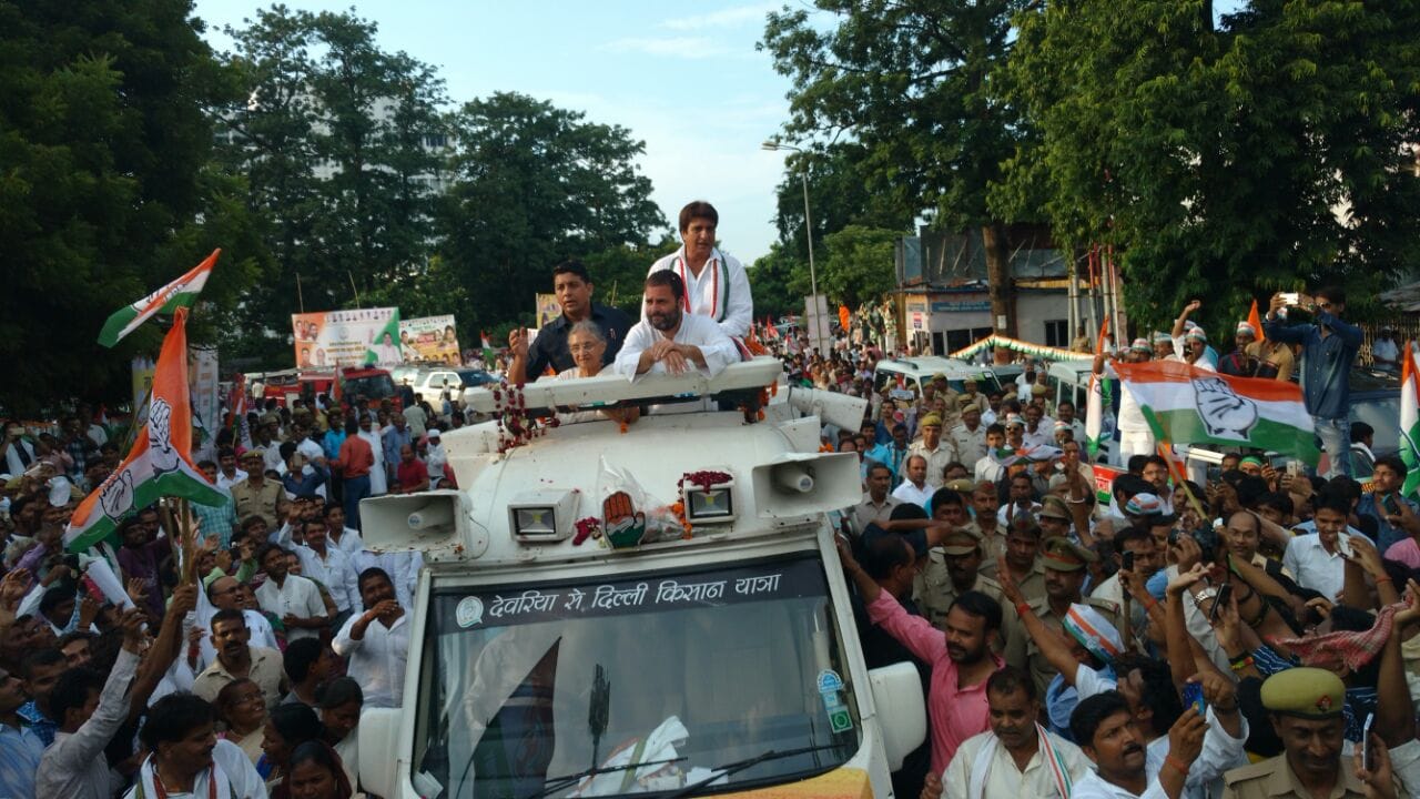 mp rahul gandhi road show in lucknow