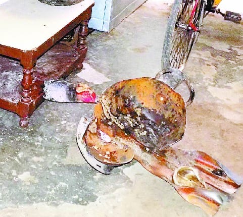 Cracked cylinder in the kitchen, the fire scorched three
