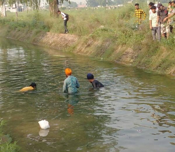 holy book guru granth sahib discourtesy in jalandhar, pages found in canal