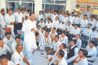 advocate protest, mla, juice drink, kaithal