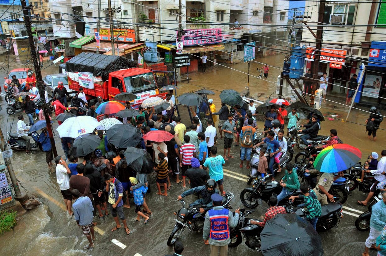 Rain kills 13 in Andhra, Telangana; Mumbai reels too