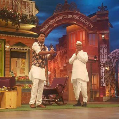 anna hazare promote his biopic in kapil sharma show
