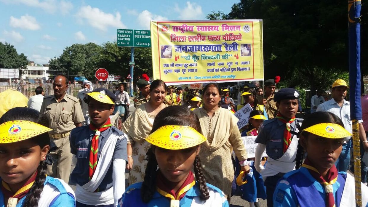Today the District 1965 Polio locations 5.13 lakh children will be given polio drop 1965