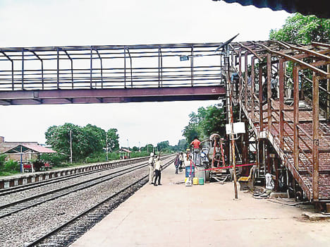 Berrajpur foot bridge at the station completed