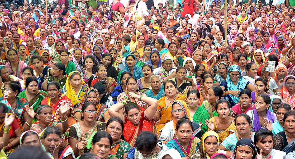 Polio Day boycott Anganwadi workers on strike