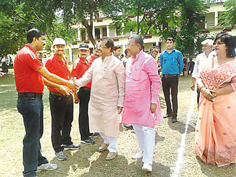  haindabaal pratiyogita ka shubhaarambh Handball competition launche