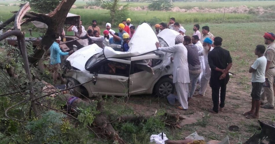 five people of family died in car accident in faridkot, main reason exposed in police enquiry