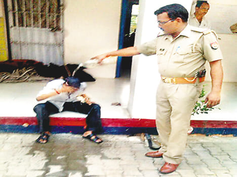 The young man was in police attempted self-immolation