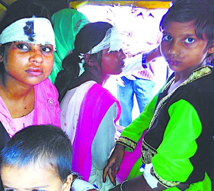 Collectorate injured rushed to district hospital