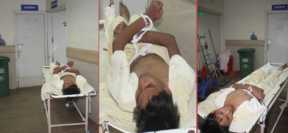 Hummaism embarrassed in hospital, sick patient left shackled outside toilet