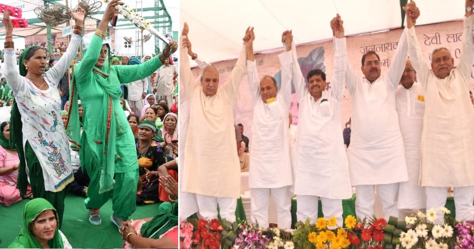 CM Nitish yadav and shivpal yadav at karnal Lt Tau Devi Lal
