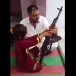 Pakistan little girl fired AK-47 and mention modi and india in viral video