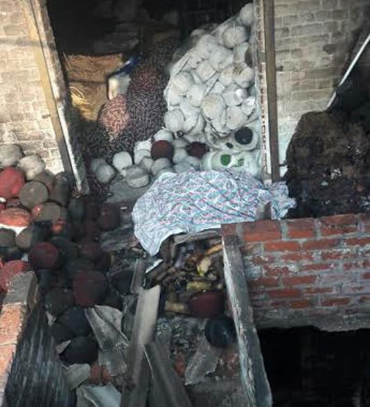 fire in Mat Factory, Mother burnt alive with her 9 year-old son