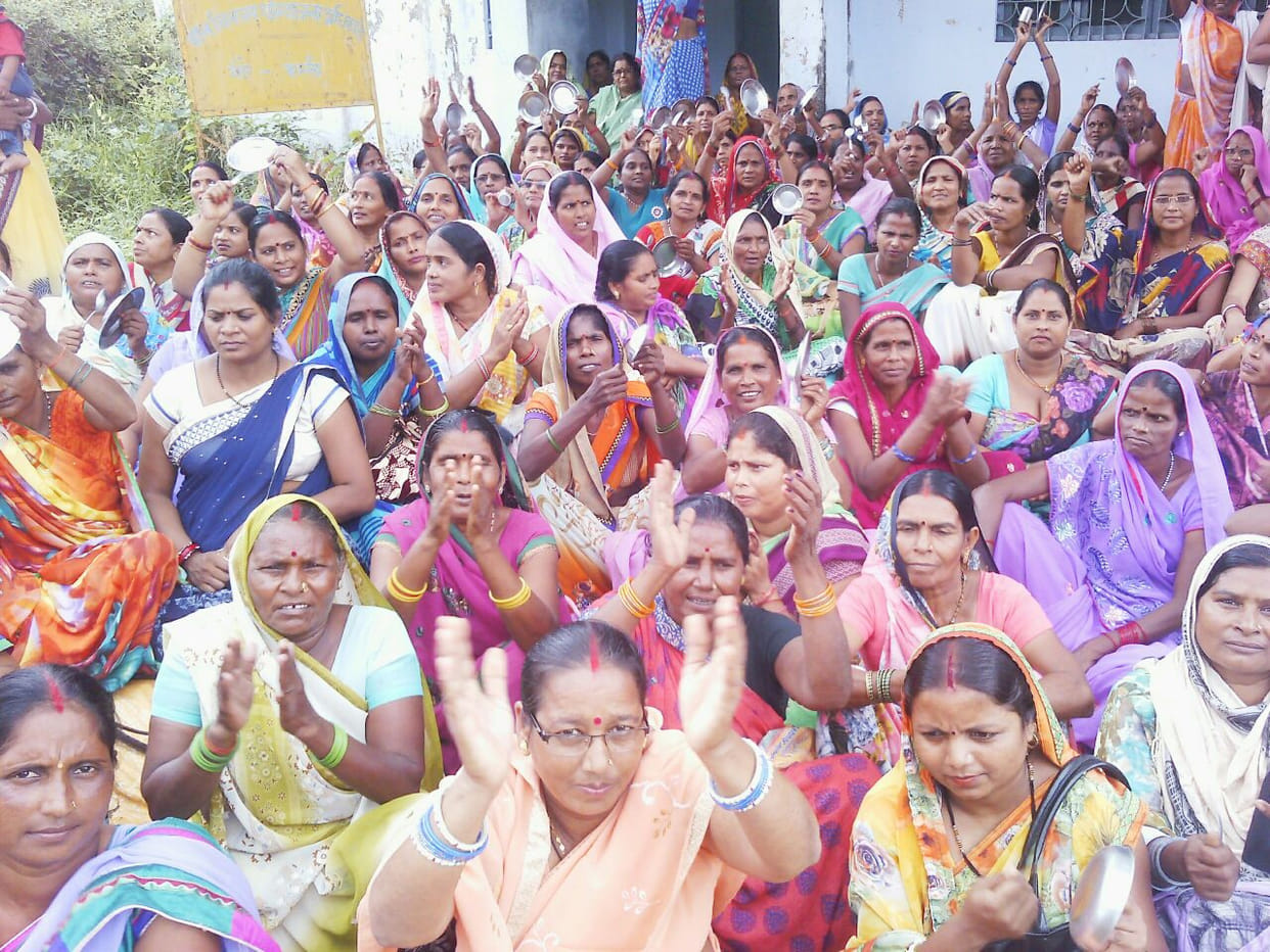 Anganwadi workers legislator hoop
