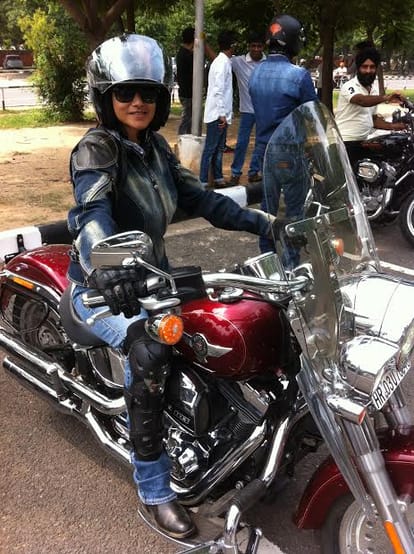 harley davidson rally, indian first lady biker diksha puri resident panchkula