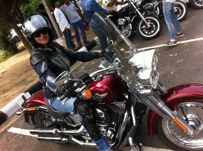 harley davidson rally, indian first lady biker diksha puri resident panchkula