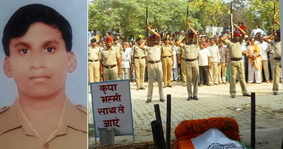 bsf soldier kulwant died on duty, funeral of martyr in berwala of rohtak