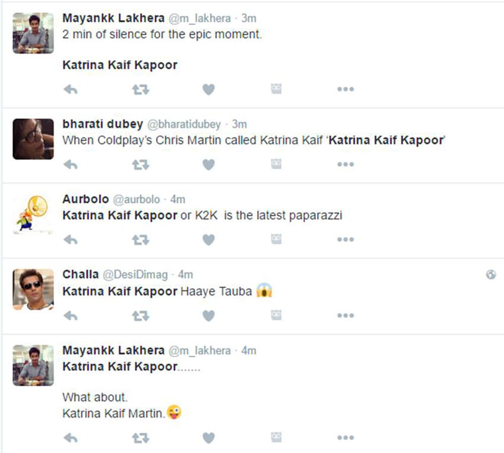 when chris martis announced katrina kaif kapoor