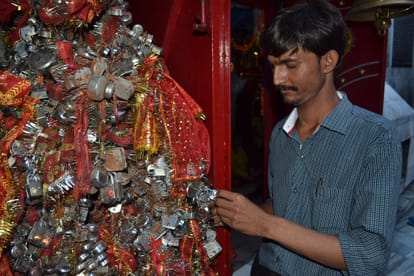 wishes come true by offering lock in this  three hundred old year temple 