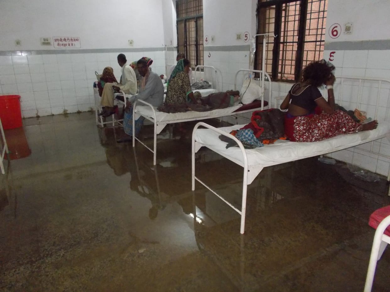Wards full of rain water