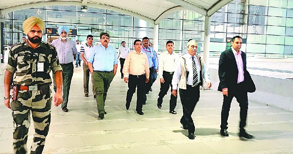 punjab haryana highcourt representatives visit to international airport to see arrangements