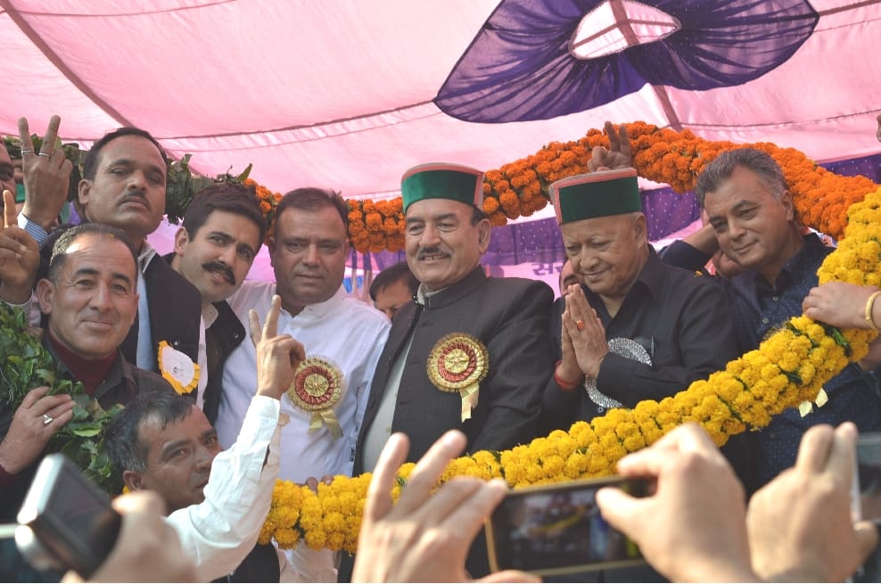 Virbhadra Singh Target BJP at Mandi Rally.