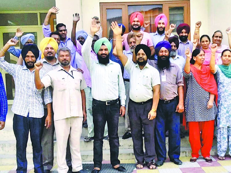 Private College Non-Teaching Employees Union Punjab, strike, demonstration, government, Patiala