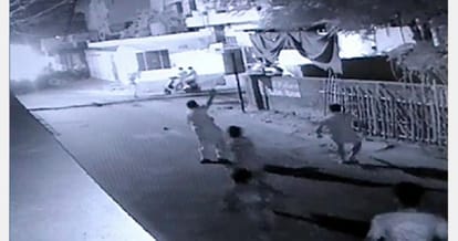 Firing between two groups in moga punjab, cctv