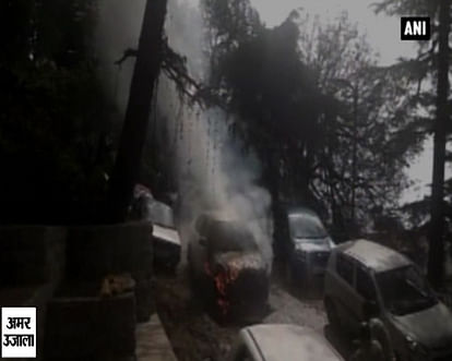 Watch: Car goes up into flames