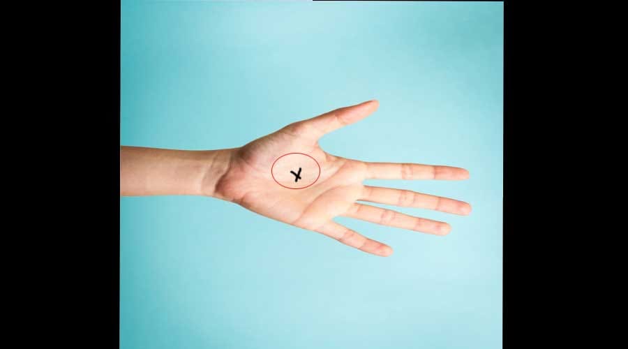 palmistry crosss sign in hand