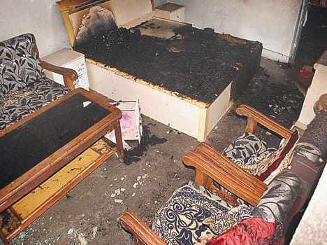 women lift fire in house after dispute with husband