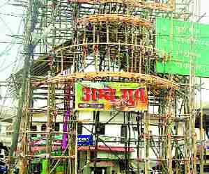 Mata Pandal decorated