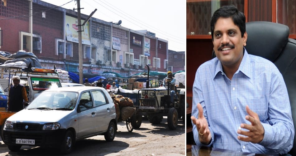 DC Ajit Balaji Joshi, Chandigarh DC, Sector 26 Market, Grain Market
